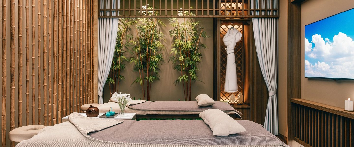 Serene spa treatment room